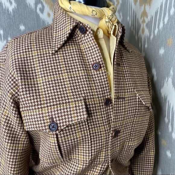 Ralph Lauren Purple Label Jackets & Blazers - Ralph Lauren Collection Brown Multi Wool Check Plaid Jacket